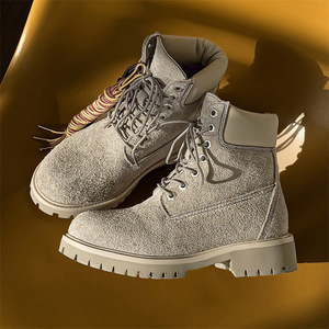Stivali da Lavoro in Pelle Scamosciata, Stile Hiker, Modello Martin a Collo Alto per Uomo e Donna - Product Image 2