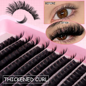 Kit d'extensions de cils DIY en grappe, courbure D, naturel et volumineux, grande capacité, cils artificiels à greffe segmentée - Offre Spéciale - Product Image 2