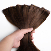 Nouvelles extensions de cheveux Remy, tissage papillon à double languette avec trous, qualité 12A, cuticules entièrement alignées, tissage papillon injecté des deux côtés