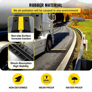Petite rampe de protection de câbles flexible à un canal en caoutchouc - Product Image 2