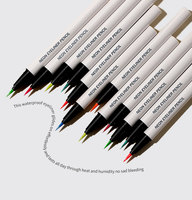 Crayon Eyeliner Liquide Fluorescent Vegan 7 Couleurs Imperméable Néon et Rehausseurs de Sourcils
