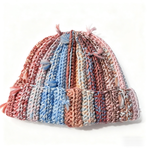 Nouveauté 2026 Chapeaux bob pour <span class=keywords><strong>femme</strong></span> en crochet fait main, tricotés ajourés, style mode été plage, noués à la main - Product Image 2