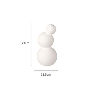 Jarrón de cerámica blanca de estilo nórdico, decoración suave creativa para sala de estar, arreglo de flores secas, gabinete de vino, decoración del hogar - Product Image 3