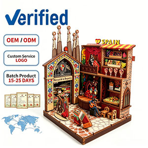 OCHOICE Kit de Bricolaje Estilo Español para Rincón de Lectura, Modelo 3D de Madera con Diseño Inspirado en la Sagrada Familia, Inserto para Estantería, Kit de Manualidades para Sujeción de Libros - Product Image 1