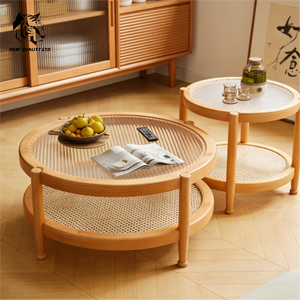 Fábrica de muebles, mesa de centro ecológica de diseño nuevo, la más barata, personalizable, gran stock, muebles de sala de estar, mesa de centro de madera y vidrio - Product Image 2