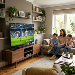 Téléviseur intelligent Weier 43 pouces <span class=keywords><strong>QLED</strong></span> 4K, cadre fin sans bordure, Quantum Dot UHD <span class=keywords><strong>LCD</strong></span> pour salon - Product Image 2