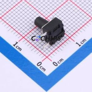 TS-1095C-A11B3-D2 Tactile Switch Bent Lead Through Hole-3P,6x6mm Single Pole Single Throw Round Button 2.5N Right Angle Insert - Product Image 2