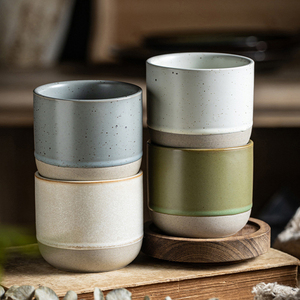 Vintage Handmade Pottery Espresso Cup Kung Fu Tea Master Cup Ceramic Coffee Cup for Home Office Use - Product Image 4