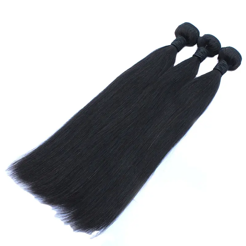 Haiyi Hair supply 100% human virgin hair bundles Raw Indian hair from 10 inch to 38 inch