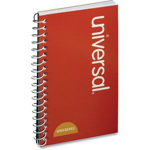 Universal Wirebound Memo <b>Book</b> Narrow Rule Orange Cover 50 5 X 3 Sheets 12/Pack Plastic Magnetic Loose <b>Leaf</b> for Office School Use - Product Image 1