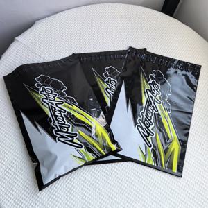 Прямая поставка с завода, индивидуальная печать, эко-Экспресс переработанная черная почтовая отправка, Полиэтиленовая Курьерская сумка, почтовая сумка для отправки - Product Image 2