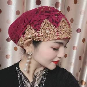 Highly elastic Muslim women's modal headscarf, tube-shaped undercap, plain-colored inner cap, silk cotton ethnic <b>hat</b> - Product Image 3