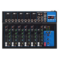 Manchez-UF7 7 Channel USB Digital Audio del Microfono Mixer Console Professionale Karaoke Mixer Audio Amplificatore con
