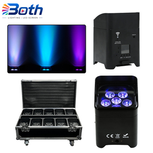 ไฟเวที LED แบบชาร์จได้ 6x18W RGBWA+UV สมาร์ทไร้สาย สำหรับงานอีเว้นท์ - Product Image 1