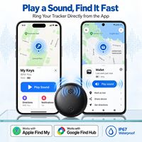 Traceur intelligent anti-perte de bagages compatible avec Apple Find My et Google Find Hub, double système, pile CR2032 remplaçable