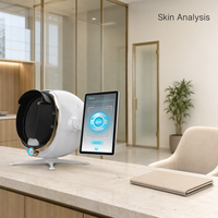 Appareil d'analyse de la peau du visage avec intelligence artificielle de simulation cutanée 3D par apprentissage profond, stockage cloud, rapport QR et suggestions de soins