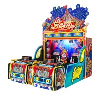SHOOTING CARNIVAL Simulateur de tir au pistolet en métal, machine d'arcade à monnayeur, multijoueur, défi de niveau immersif, grand modèle, anglais