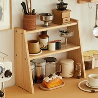 Ladder Shelf Desktop Organizer Storage Display Rack Shelf for Home Kitchen Office Bedroom