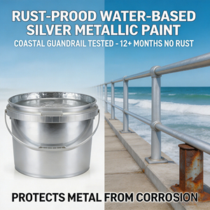 Acrylic Anti-Rust Paint <b>Silver</b> Paste Enamel for Iron Doors and Railings Metal Surfaces <b>Spray</b> Application - Product Image 3
