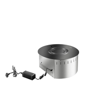 Smart Kamin Grand Cheminée Intérieur Electrique Automatique BioEthanols Inserts Ronds à l'Ethanol 38cm