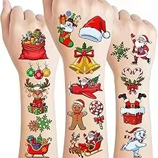 <span class=keywords><strong>Tatuajes</strong></span> Temporales Brillantes <span class=keywords><strong>en</strong></span> <span class=keywords><strong>la</strong></span> Oscuridad para Niños y Niñas, Diseño Navideño, Aplicación Manual, Impresos <span class=keywords><strong>en</strong></span> Guangdong - Product Image 2