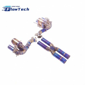 ระบบท่อไอเสียแคทแบคแบบวาล์วไทเทเนียม พร้อมท่อ X-Pipe และการเคลือบสีฟ้าไหม้ สำหรับรถเฟอร์รารี่ 812 6.5L V12 ปี 2017-2024 - Product Image 1