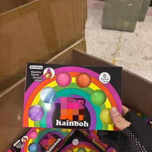 Cross-border Stress Release Ice Cream Rainbow-Colored Squishy <b>Ball</b> Gift Box Mini Sensory <b>Squeeze</b> Toy Set for Girls Youth - Product Image 5