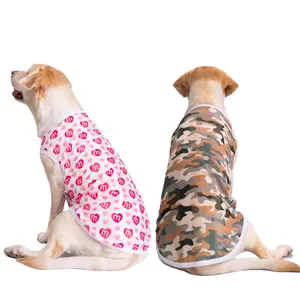 Wholesale stocked large pet usa xxx dog clothes shirts dog round neck large