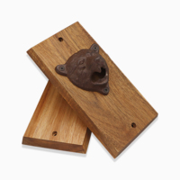 Ouvre-bouteille suspendu Ouvre-bouteille en bois mural vintage