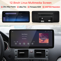 Reproductores Multimedia con Pantalla Táctil HD de 12.8'' y 2400*900, Inalámbricos, con Carplay/Android Auto, para Mercedes Benz Clase C W204 2007-2010