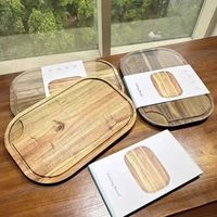 SMEG Acacia Houten Antibacteriële Schimmelwerende Massieve Snijplank 28x42x1,8cm voor Keuken Groenten Babyvoeding Fruitbereiding