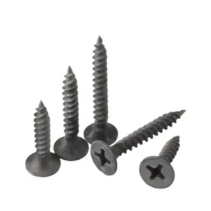 中国工厂廉价锌黑锌钢用于金属干墙螺钉制造紧固件螺钉