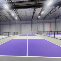 Rollo de Tapete para Pickleball al por Mayor, Material de PVC Ecológico, Capa Superior Resistente a los Arañazos, Instalación para Canchas Comerciales