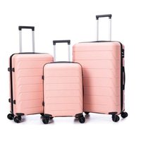Ensemble de bagages de voyage en PP 19 23 27 pouces, valise cabine taille embarquement pour voyages d'affaires avec impression personnalisée