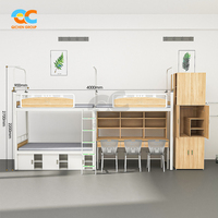 Lit superposé scolaire à configuration personnalisée, lit superposé en fer robuste, lit superposé en métal de taille standard certifié de qualité supérieure