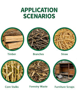 Broyeur à bois à haute productivité Hengju, broyeur à copeaux de bois, broyeur à marteaux pour biomasse avec moteur LTC - Product Image 4