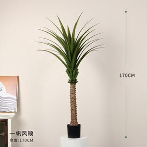 Plante verte d'intérieur en cycad simulé en sisal, paysage en pot, style nordique haut de gamme, salon, articles décoratifs en pot haut de gamme - Product Image 2