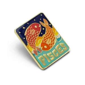 Fabbrica all'ingrosso diretta su misura in metallo creativo costellazione 12 <span class=keywords><strong>segno</strong></span> zodiacale sagittarius a basso prezzo non minimo spilla per cappello - Product Image 3