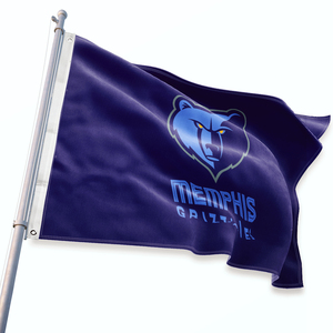 Drapeau de l'équipe 100% polyester personnalisé 3x5 Promotion extérieure impression numérique Logo grand grand personnalisé Memphis Grizzlies <span class=keywords><strong>NBA</strong></span> Koaate sportif - Product Image 1
