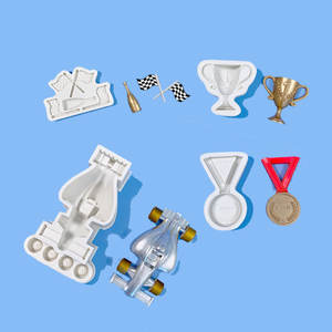 Moule en silicone pour médaille de trophée, <span class=keywords><strong>or</strong></span>, bière, drapeau, outil de décoration de gâteaux, pâte à <span class=keywords><strong>sucre</strong></span>, DIY, cuisine - Product Image 2