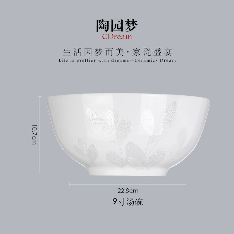 ชามออสเตรเลียขนาด 9 นิ้ว - ชามซุปขนาดใหญ่ - ชามจานขนาดใหญ่