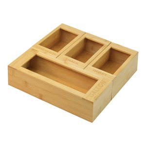 <b>Bamboo</b> Storage Boxes Rectangular Food <b>Container</b> With Partitions Kitchen Desktop Organizer Sandwich Quart Snack Gallon Size - Product Image 3