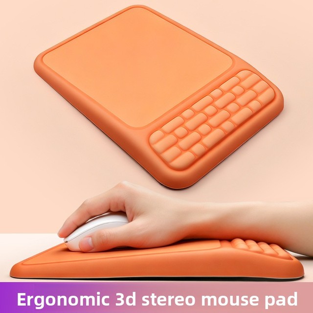 Ergonomic Memory Foam Mouse Pad with Wrist Rest and Massage Function for Keyboard Palm Support