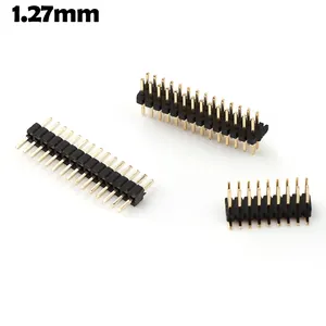 Header Pins 1.27 Mm Pitch Single Row Double Row Vertical Curved 2x15pin Socket Pin Header Pin Header Connector