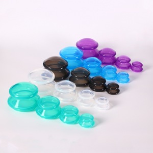 Tazas de <span class=keywords><strong>masaje</strong></span> de silicona OEM, juego de terapia de ventosas anticelulíticas para cara y cuerpo, Ventosas de vacío, masajeador Facial - Product Image 3