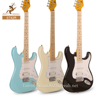 Populaire En Gros ST Guitare Électrique SSH Micro Paulownia Corps Érable Manche Haute Qualité Prix Usine OEM ODM Guitare