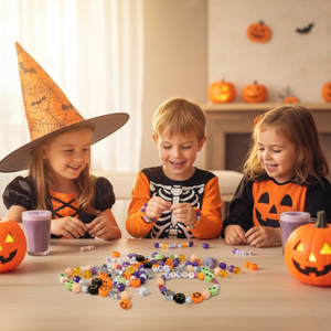 ファッションビーズブレスレット カラフルアルファベットビーズ クラフトキット 知育パーティー テーマジュエリー製作おもちゃ ファッションビーズネックレス - Product Image 1