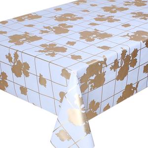 2025 Hiện Đại Chất Lượng Cao Thiết Kế Mới PVC Khăn Trải Bàn Rượu Sâm Banh Vàng Phong Cách Bảng Vải Vàng Lá <span class=keywords><strong>Polyester</strong></span> Ủng Hộ In - Product Image 6