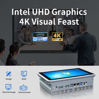 Nueva Computadora Industrial Todo en Uno de 10.1 Pulgadas con Pantalla Táctil Capacitiva LCD, Core I5, IP65, Sin Ventilador, Doble LAN, RS232, RS485