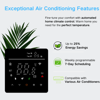 Thermostat Wifi numérique à écran tactile LED de contrôle de température Thermostat de chauffage électrique avec thermostat Wifi programmable